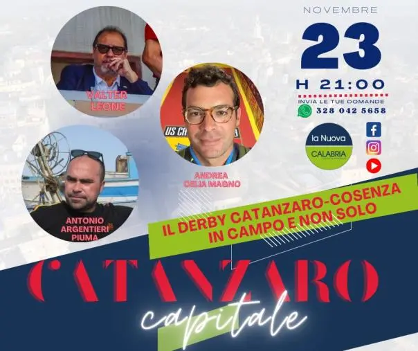 Catanzaro Capitale speciale derby, il confronto in campo e fra le città: stasera la diretta images Catanzaro Capitale speciale derby, il confronto in campo e fra le città: stasera la diretta