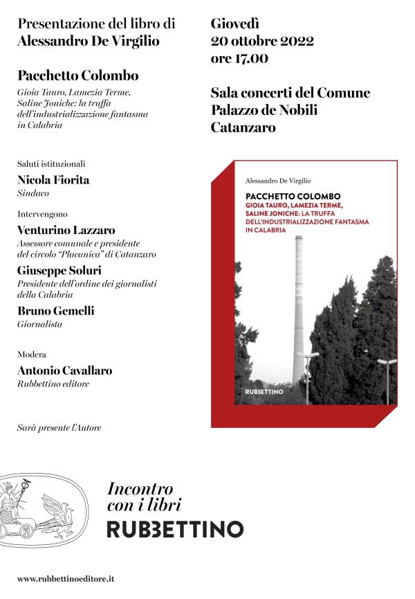 images La truffa dell'industrializzazione fantasma in Calabria nel nuovo libro di Alessandro De Virgilio: giovedì presentazione al Comune 