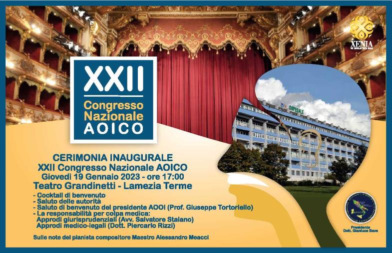 "La responsabilità per colpa medica": il 19 gennaio il primo Congresso Nazionale AOICO in Calabria images "La responsabilità per colpa medica": il 19 gennaio il primo Congresso Nazionale AOICO in Calabria