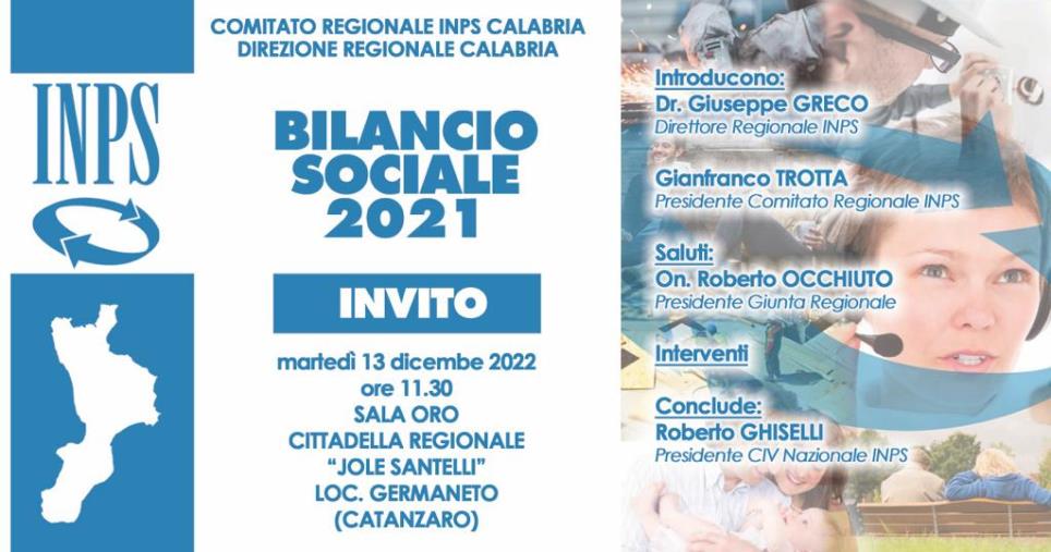 Bilancio Inps 2021, martedì la presentazione alla Cittadella regionale images Bilancio Inps 2021, martedì la presentazione alla Cittadella regionale