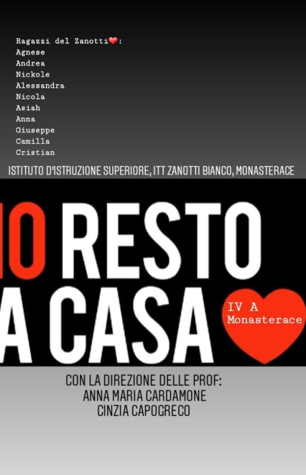 #iorestoacasa con i ragazzi dell'Istituto tecnico di Monasterace 