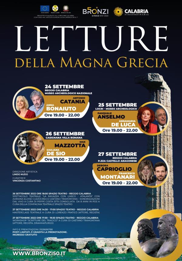 "Letture della Magna Grecia": mitologia, storia e teatro nel crocevia di culture del Mediterraneo images "Letture della Magna Grecia": mitologia, storia e teatro nel crocevia di culture del Mediterraneo