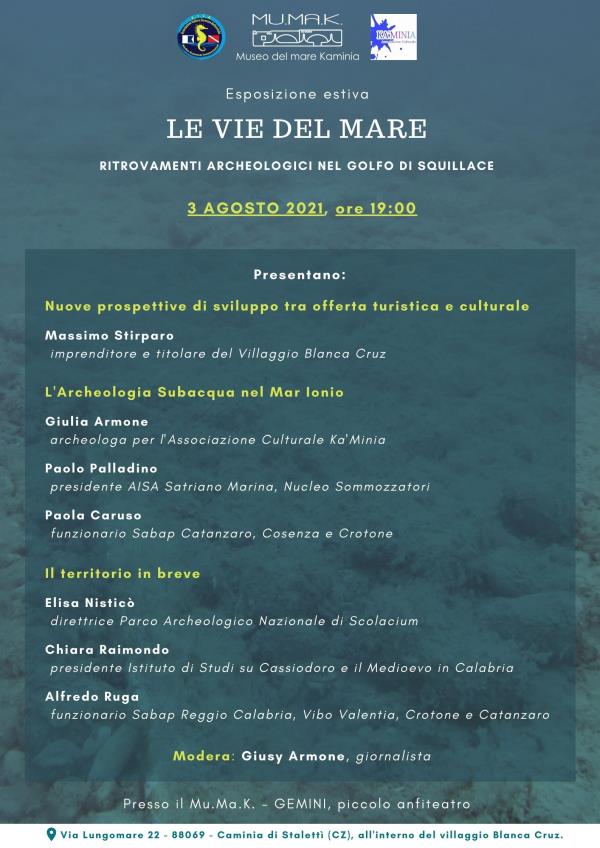 Archeologia subacquea in Calabria, esperti a confronto su “Le vie del mare”. Focus sui ritrovamenti nel golfo di Squillace in mostra al Mu.Ma.K images Archeologia subacquea in Calabria, esperti a confronto su “Le vie del mare”. Focus sui ritrovamenti nel golfo di Squillace in mostra al Mu.Ma.K
