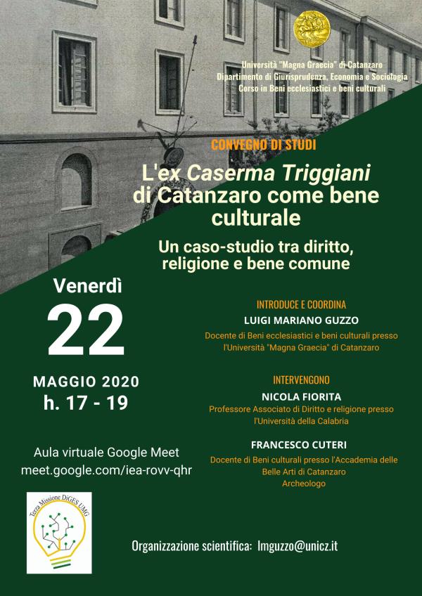 L'ex Caserma Triggiani di Catanzaro come bene culturale, al centro di un incontro online dell'Umg images L'ex Caserma Triggiani di Catanzaro come bene culturale, al centro di un incontro online dell'Umg