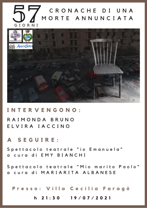 images Soveria Simeri. Il 19 luglio si rinnova l'impegno in ricordo del giudice Borsellino