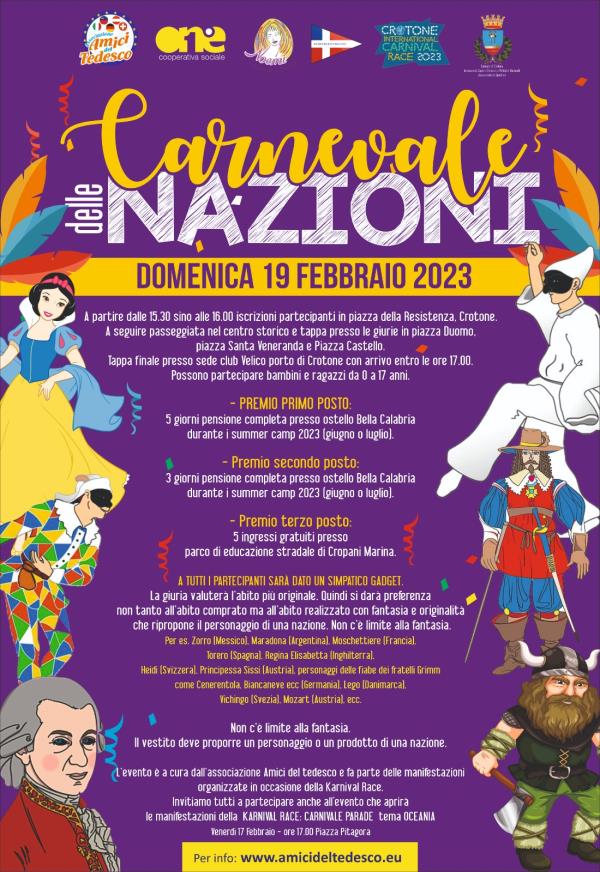 Crotone, con Amici del tedesco torna il Carnevale delle Nazioni: appuntamento per domenica 19 images Crotone, con Amici del tedesco torna il Carnevale delle Nazioni: appuntamento per domenica 19