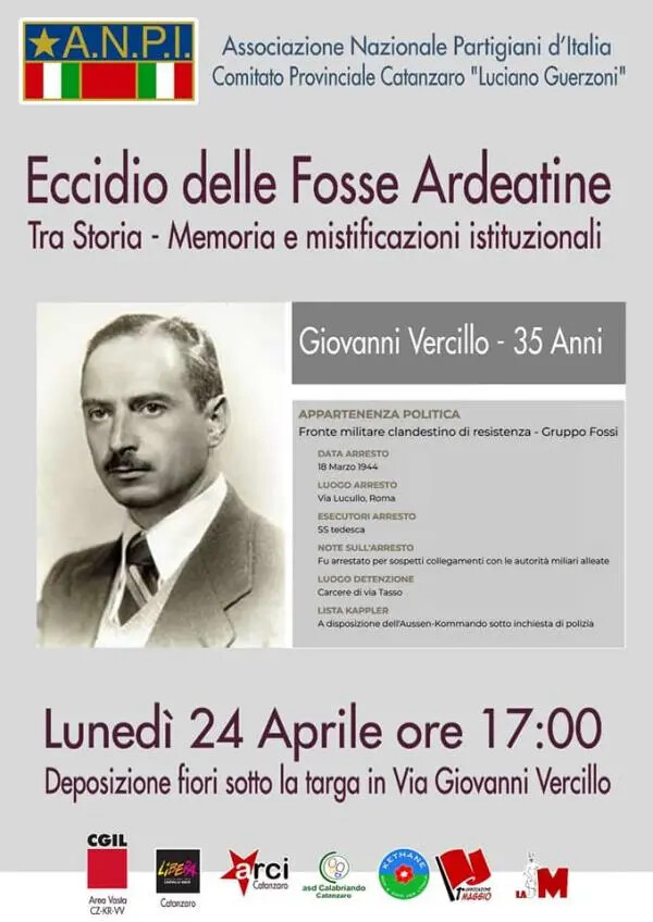 Festa della Liberazione a Catanzaro, l'Anpi il 24 aprile omaggia la targa di Vercillo images Festa della Liberazione a Catanzaro, l'Anpi il 24 aprile omaggia la targa di Vercillo