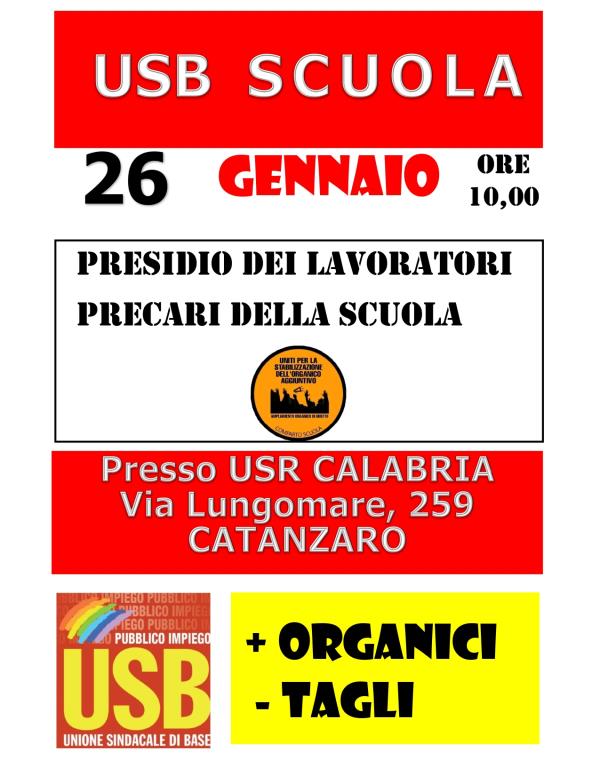 images Scuola, l'Usb scende in piazza a Catanzaro per tutelare il diritto all'istruzione