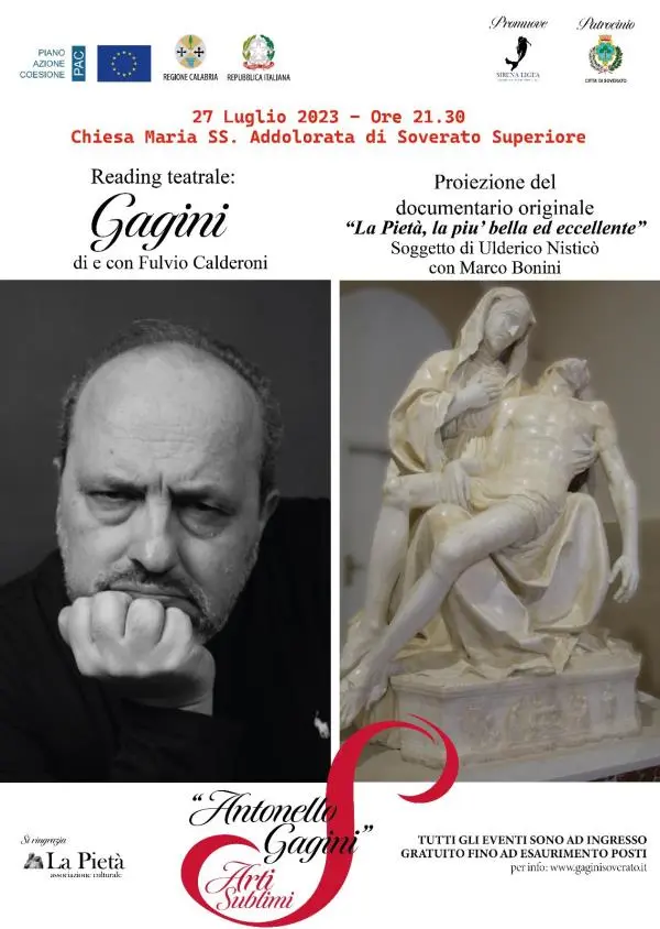 images A Soverato il terzo appuntamento di "Gagini, arti sublimi" con un reading letterario