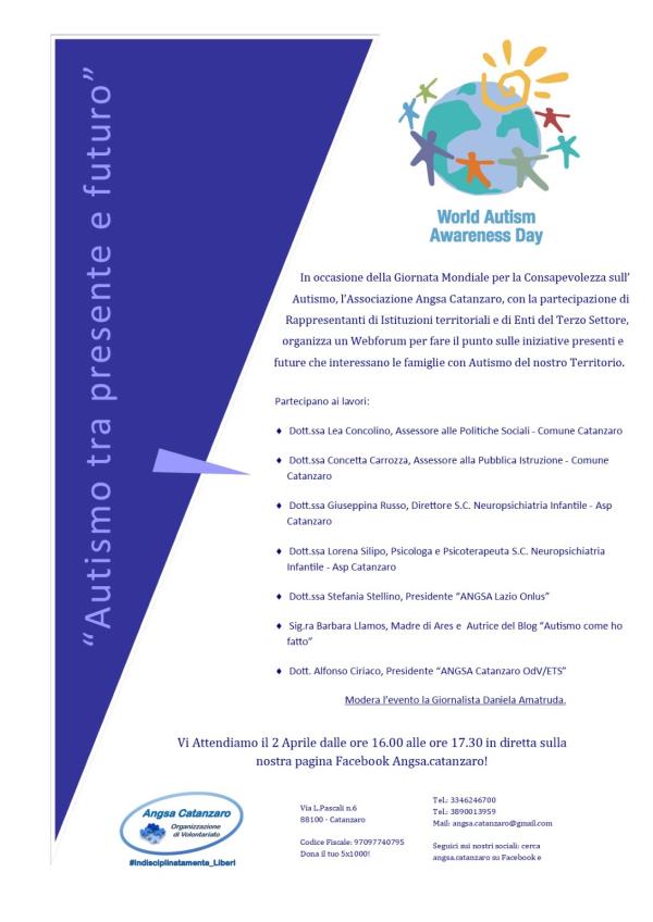 Giornata mondiale consapevolezza sull'Autismo. Domani webforum "tra presente e futuro” images Giornata mondiale consapevolezza sull'Autismo. Domani webforum "tra presente e futuro”