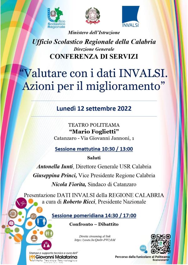Valutare con i dati INVALSI, il 12 settembre a Catanzaro la conferenza dell'USR images Valutare con i dati INVALSI, il 12 settembre a Catanzaro la conferenza dell'USR