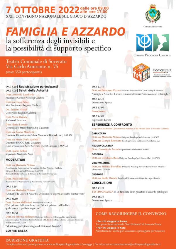 Soverato, famiglia e gioco d'azzardo: il convengo nazionale per discutere sul tema images Soverato, famiglia e gioco d'azzardo: il convengo nazionale per discutere sul tema