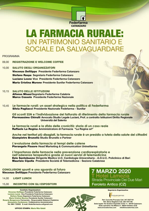 Le piccole farmacie al centro di un convegno di Federfarma. Appuntamento per sabato 7 marzo a Lamezia Terme  images Le piccole farmacie al centro di un convegno di Federfarma. Appuntamento per sabato 7 marzo a Lamezia Terme