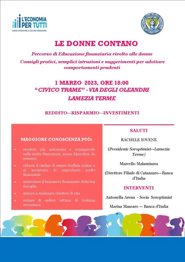 Corso gratuito in Educazione Finanziaria promosso dal Soroptimist Club Lamezia Terme images Corso gratuito in Educazione Finanziaria promosso dal Soroptimist Club Lamezia Terme