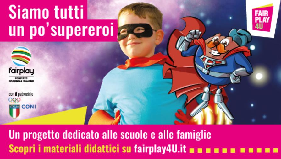 FairPlay4U, nuovo progetto on line per genitori e insegnanti che si lega ai valori del Fair Play nella vita attraverso gli eroi a fumetti images FairPlay4U, nuovo progetto on line per genitori e insegnanti che si lega ai valori del Fair Play nella vita attraverso gli eroi a fumetti