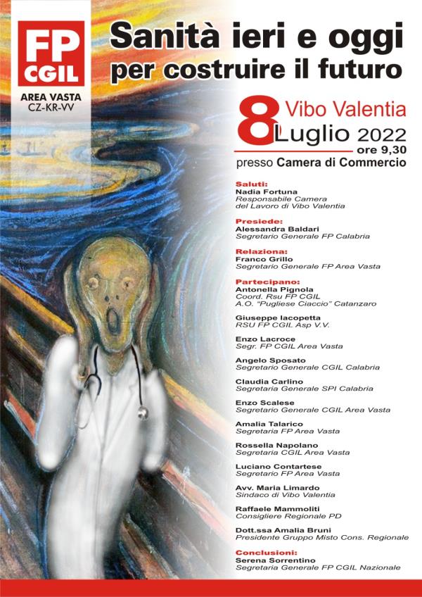 Vibo Valentia, l'otto luglio la Fp Cgil incontra la segreteria generale sul tema della sanità images Vibo Valentia, l'otto luglio la Fp Cgil incontra la segreteria generale sul tema della sanità