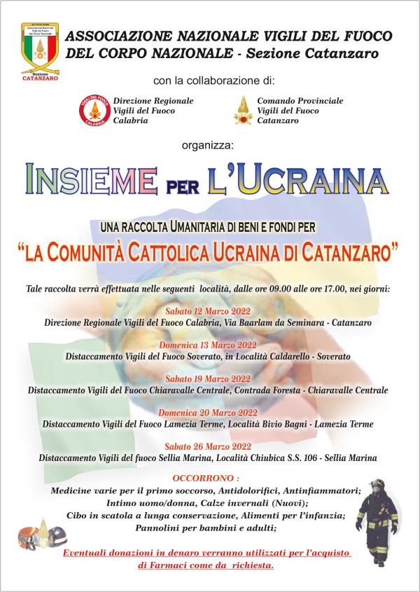 images Catanzaro, al via l'iniziativa di raccolta "Insieme per l’Ucraina” dell’associazione nazionale Vigili del fuoco 
