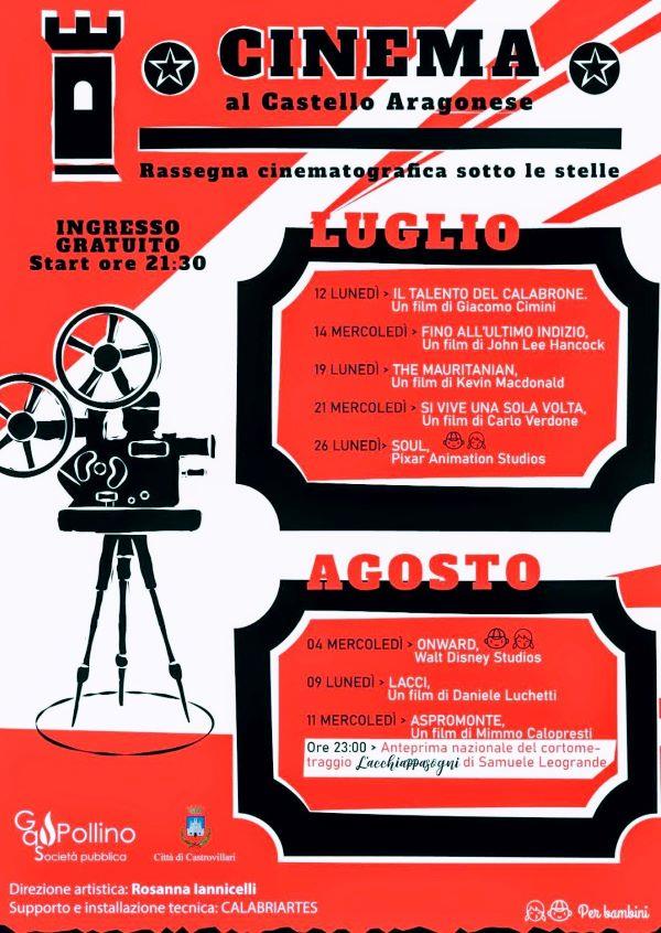 images Castrovillari. Cinema, dal 12 luglio al Castello Aragonese la rassegna sotto le stelle