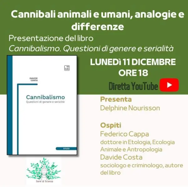 “Cannibali animali e umani analogie e differenze”: il calabrese Costa presenta il libro in diretta streaming  images “Cannibali animali e umani analogie e differenze”: il calabrese Costa presenta il libro in diretta streaming
