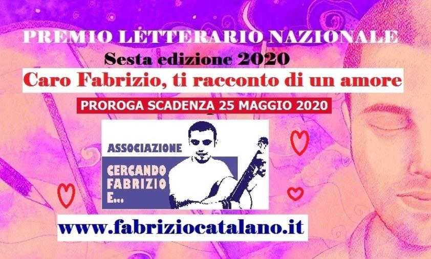 Prorogata al 25 maggio la scadenza del concorso letterario nazionale “Caro Fabrizio, ti racconto di un amore” images Prorogata al 25 maggio la scadenza del concorso letterario nazionale “Caro Fabrizio, ti racconto di un amore”