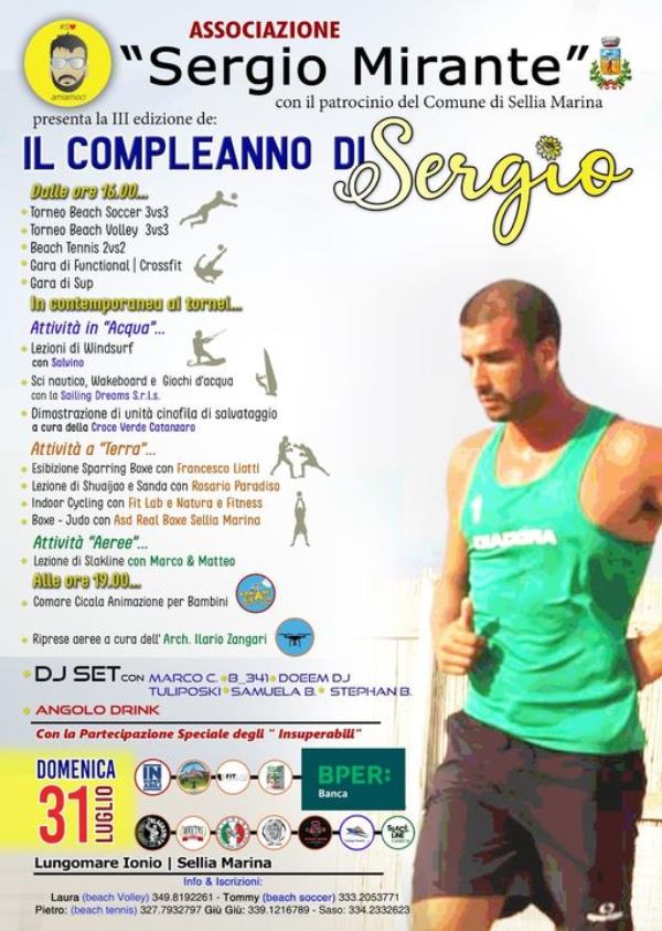 images Tre anni senza Sergio: Sellia Marina ricorda il "suo" campione con una giornata dedicata allo sport