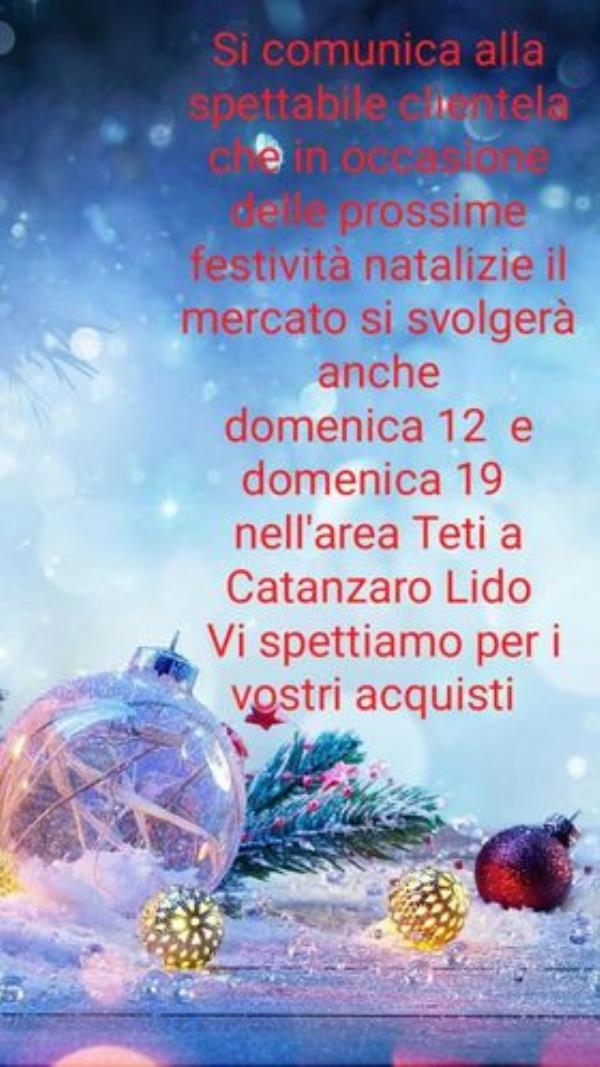 Catanzaro, per il Natale a Lido il mercato si apre anche di domenica images Catanzaro, per il Natale a Lido il mercato si apre anche di domenica