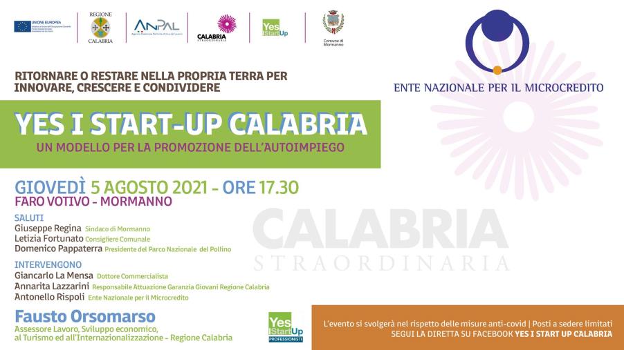 Mormanno. Yes I Start Up, intesa tra Microcredito e Unpli: Giovedì 5 l'incontro con Orsomarso images Mormanno. Yes I Start Up, intesa tra Microcredito e Unpli: Giovedì 5 l'incontro con Orsomarso
