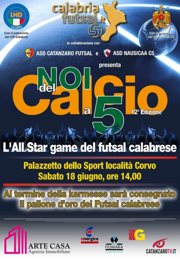 "Noi del Calcio a 5", sabato 18 giugno al PalaGallo di Catanzaro la XII^ edizione del torneo images "Noi del Calcio a 5", sabato 18 giugno al PalaGallo di Catanzaro la XII^ edizione del torneo