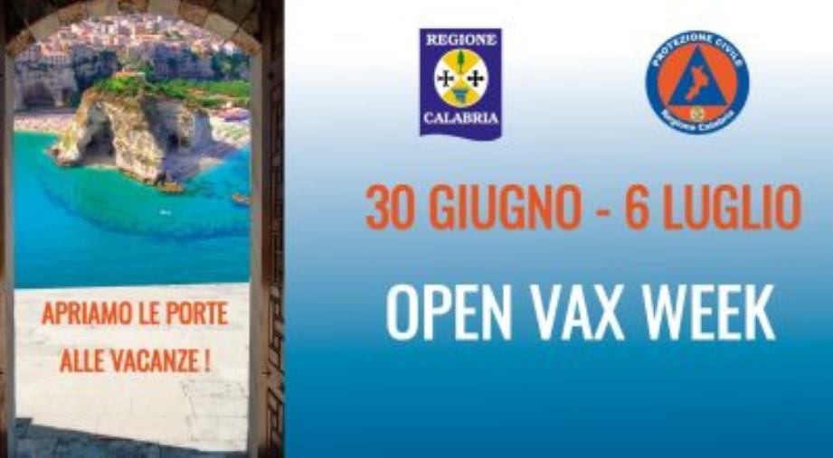 Open vax week. Da domani fino al 6 luglio vaccini senza prenotazione in Calabria images Open vax week. Da domani fino al 6 luglio vaccini senza prenotazione in Calabria