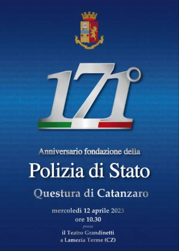La Polizia di Stato compie 171 anni, domani la celebrazione a Lamezia Terme images La Polizia di Stato compie 171 anni, domani la celebrazione a Lamezia Terme