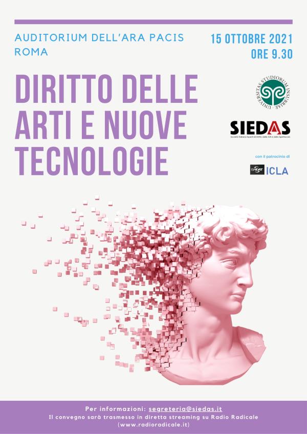 "Il Diritto delle arti e delle nuove tecnologie": il 15 ottobre appuntamento all'Auditorium dell'Ara Pacis Roma  images "Il Diritto delle arti e delle nuove tecnologie": il 15 ottobre appuntamento all'Auditorium dell'Ara Pacis Roma