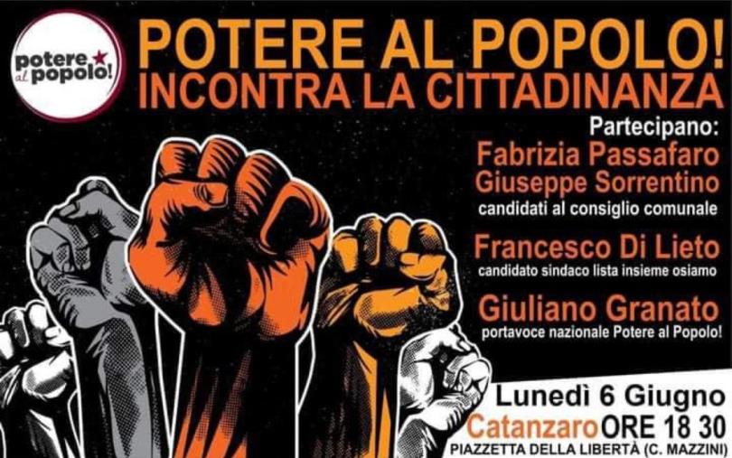 Comunali Catanzaro, Giuliano Granato in piazzetta della Libertà a sostegno di Francesco Di Lieto images Comunali Catanzaro, Giuliano Granato in piazzetta della Libertà a sostegno di Francesco Di Lieto