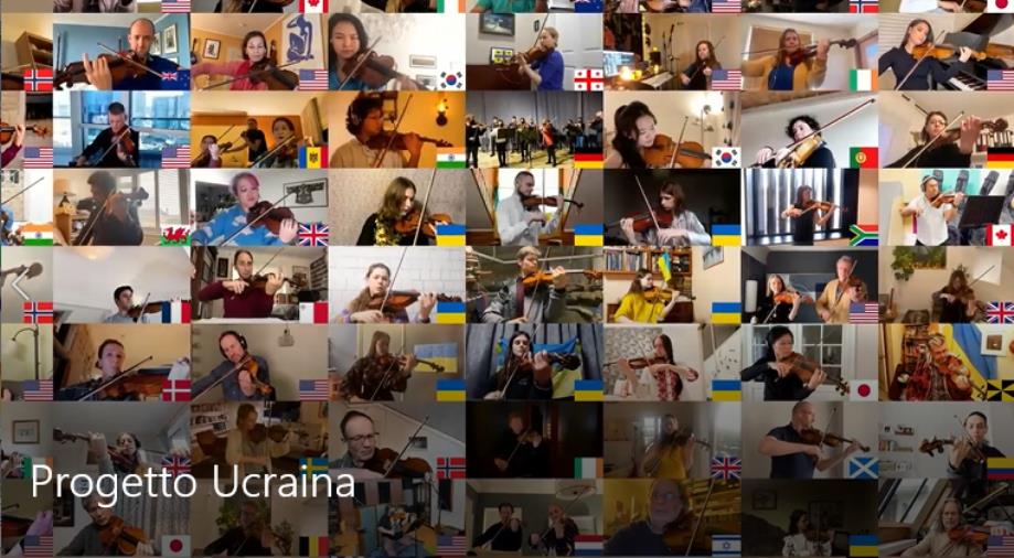 images Catanzaro, dagli studenti dell'istituto 'Agrario' il messaggio di speranza per chi preferisce il suono della musica al frastuono delle bombe &nbsp;