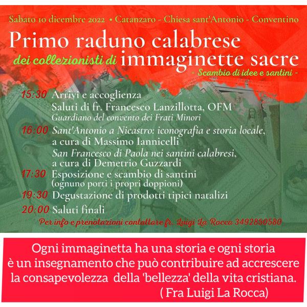 Catanzaro, al Conventino il primo raduno di collezionisti di immagini sacre images Catanzaro, al Conventino il primo raduno di collezionisti di immagini sacre