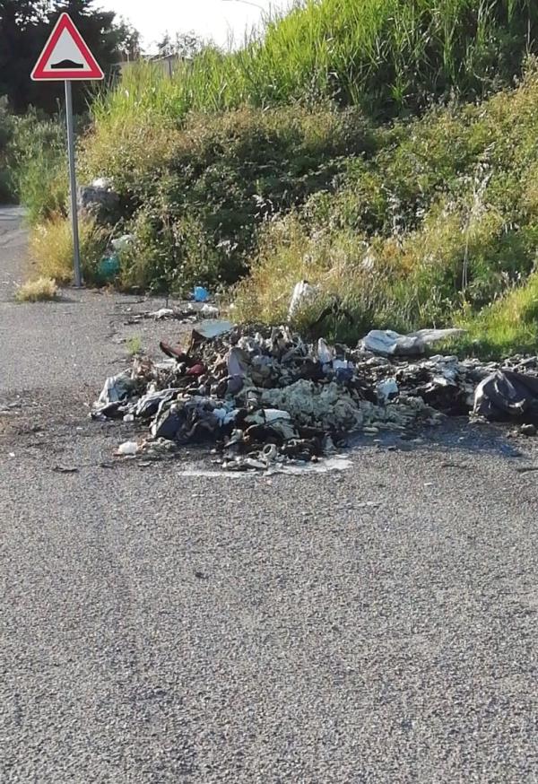 images Rogo di rifiuti abbandonati all'ingresso dello Stadio Verdoliva di Catanzaro, la rabbia dei residenti
