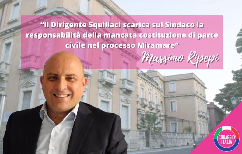 Reggio Calabria, Ripepi (Coraggio Italia): "Il dirigente Squillaci scarica su sindaco responsabilità mancata costituzione parte civile" images Reggio Calabria, Ripepi (Coraggio Italia): "Il dirigente Squillaci scarica su sindaco responsabilità mancata costituzione parte civile"