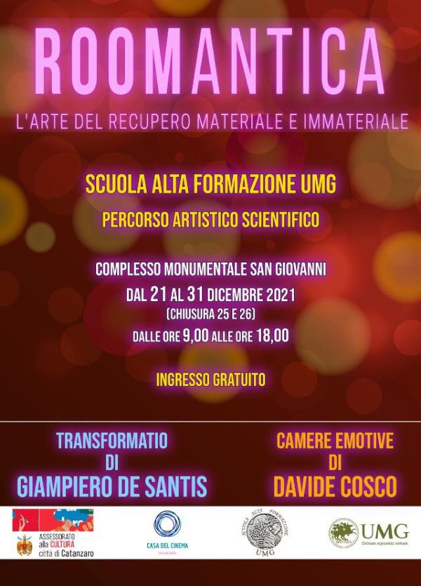 ’ROOMANTICA - l’arte del recupero materiale e immateriale’’, martedì l'inaugurazione al complesso San Giovanni images ’ROOMANTICA - l’arte del recupero materiale e immateriale’’, martedì l'inaugurazione al complesso San Giovanni