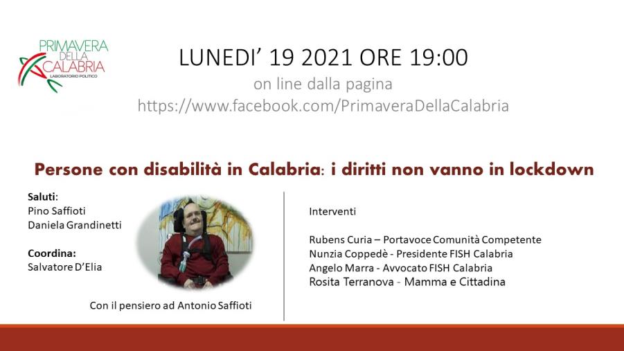 “Primavera della Calabria” promuove un focus sui diritti delle persone con disabilità ricordando Antonio Saffioti images “Primavera della Calabria” promuove un focus sui diritti delle persone con disabilità ricordando Antonio Saffioti