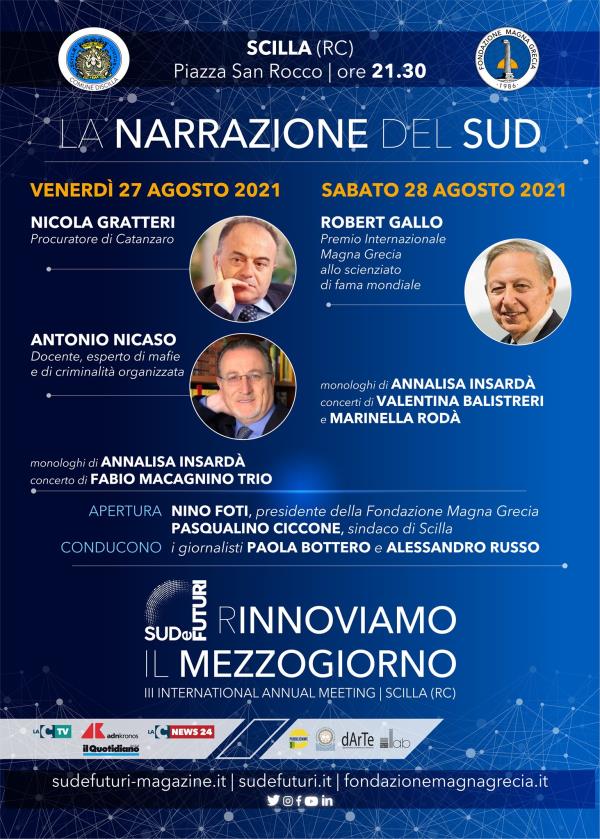 Scilla. Il procuratore Gratteri e lo scienziato Gallo aprono il III International annual meeting SUDeFUTURI III images Scilla. Il procuratore Gratteri e lo scienziato Gallo aprono il III International annual meeting SUDeFUTURI III