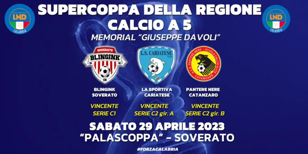 Al “Palascoppa” di Soverato la Supercoppa della Regione C5 images Al “Palascoppa” di Soverato la Supercoppa della Regione C5