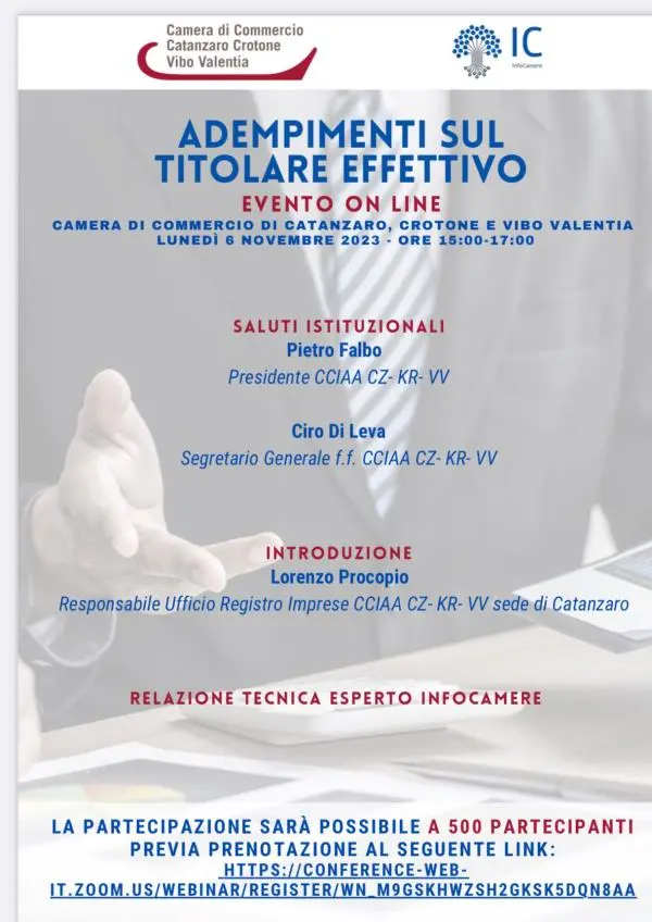 Nuova norma antiriciclaggio, a Catanzaro webinar informativo della Camera di Commercio  images Nuova norma antiriciclaggio, a Catanzaro webinar informativo della Camera di Commercio