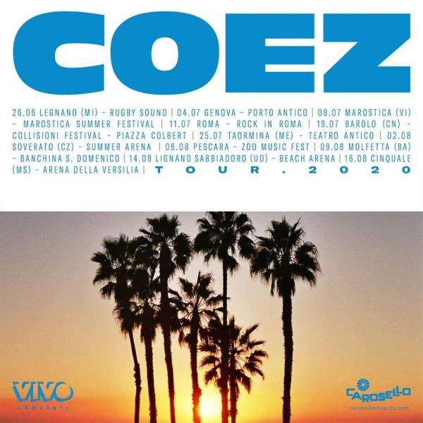 Il rapper Coez il 2 agosto alla Summer Arena di Soverato images Il rapper Coez il 2 agosto alla Summer Arena di Soverato