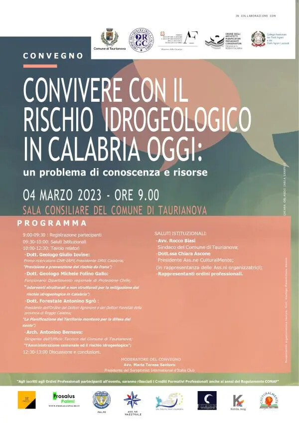 Sabato a Taurianova convegno di Calabria Condisiva su rischio idrogeologico images Sabato a Taurianova convegno di Calabria Condisiva su rischio idrogeologico