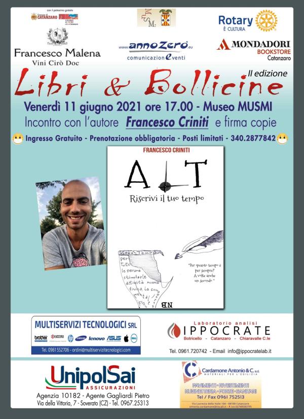 Catanzaro. "Libri & bollicine", domani al Musmi sarà presentato il libro di Francesco Criniti images Catanzaro. "Libri & bollicine", domani al Musmi sarà presentato il libro di Francesco Criniti