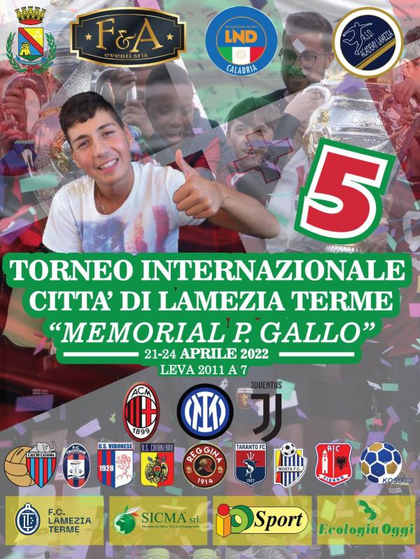 Lamezia Terme si prepara alla V edizione del “Memorial Pasquale Gallo": domani la presentazione images Lamezia Terme si prepara alla V edizione del “Memorial Pasquale Gallo": domani la presentazione