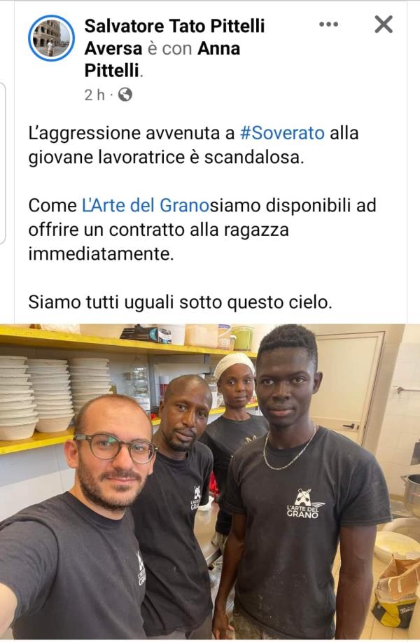 images Lavoratrice aggredita a Soverato, parte la gara di solidarietà per trovarle un nuovo lavoro 