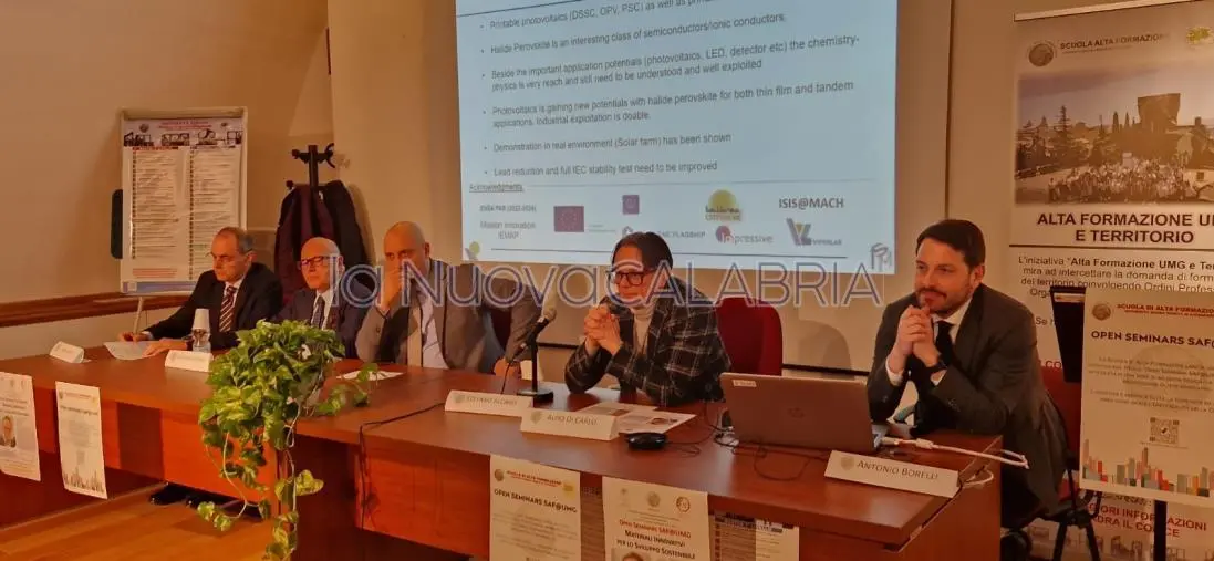 Materiali innovativi e sviluppo sostenibile: a Catanzaro focus sulla perovskite con Di Carlo per gli Open Seminars SAF@UMG images Materiali innovativi e sviluppo sostenibile: a Catanzaro focus sulla perovskite con Di Carlo per gli Open Seminars SAF@UMG